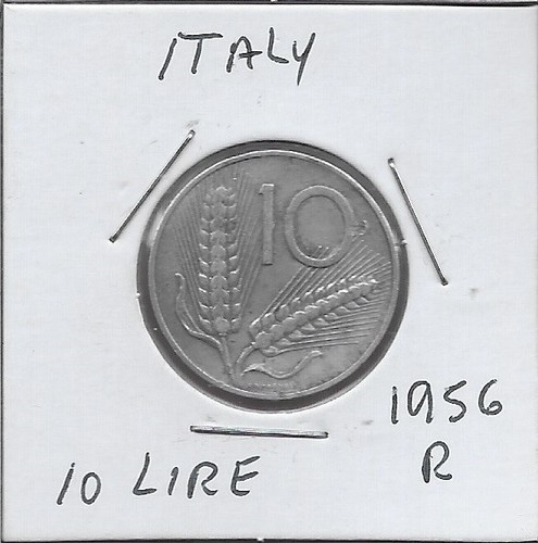 Italia lire 1956r - 1956r, aratro
