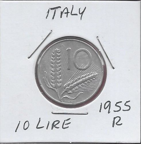 Italia lire 1955r - italia, aratro