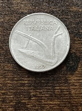 1955 Italia 10 Lire Alluminio
